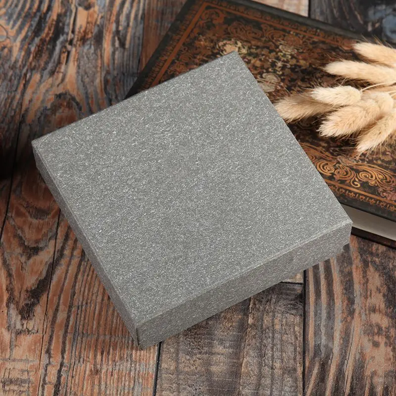 12Pcs Jewelry Organaza Packaging Boxes Wholesale Grey High Paper Favour Gift Box Vintage Design Necklace/Ring/Earrings Box