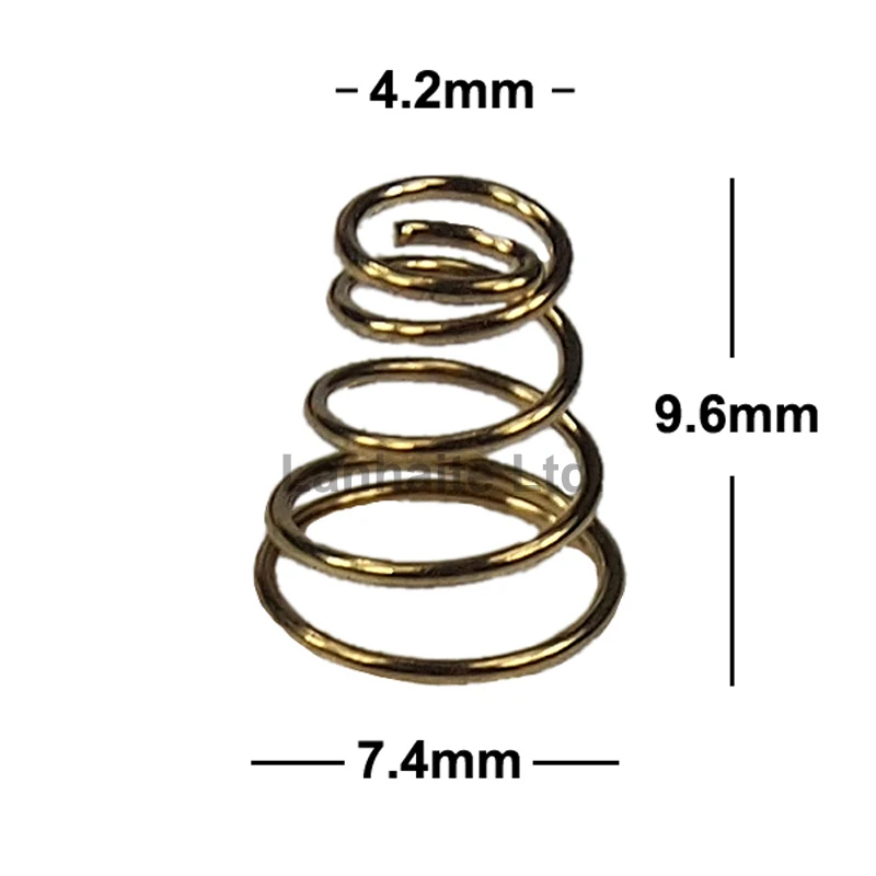 DIY Gold Plated Battery / Driver Contact Support Springs 7.4mm(D) x 9.6mm(H) - 10 pcs