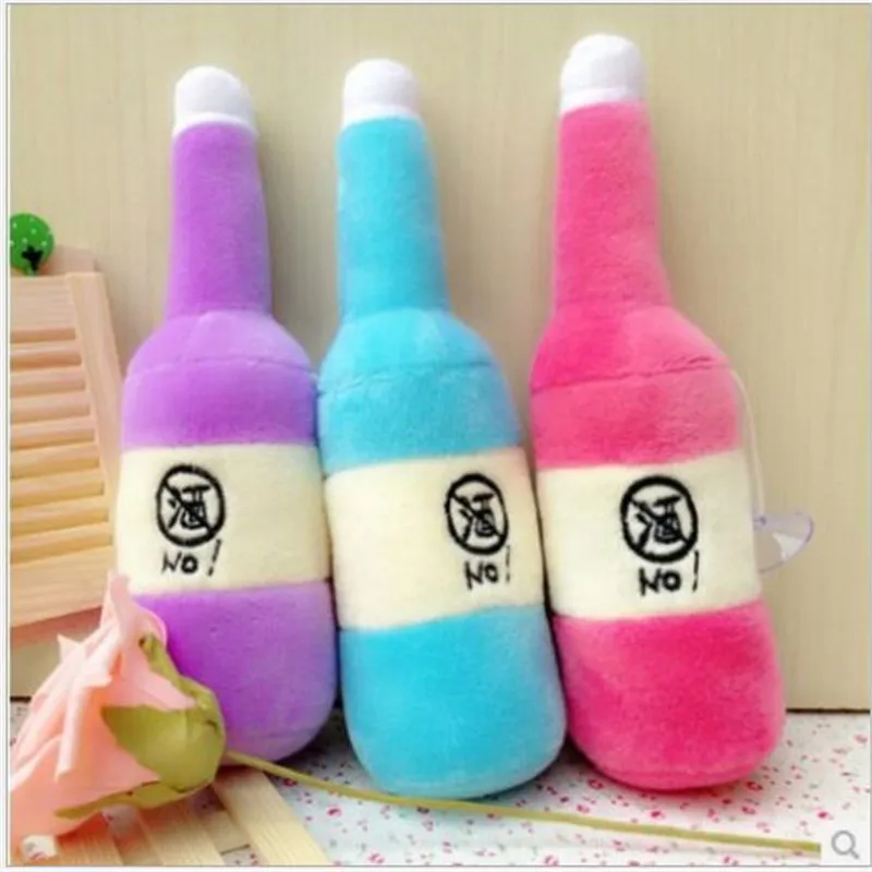 1PCS New Modern Plush Beer Bottles Stuffed Toy Doll Wedding Gift Grapple Dolls Red Toys For Kids 15cm