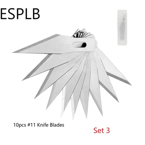 Gravyr Halkfri Metallskalpellknivsats + 50/20/10/5 st #11 Blad Skärknivar Hantverksknivar för Mobiltelefon PCB Reparation Handverktyg 10 best sales kniv 111 - №6