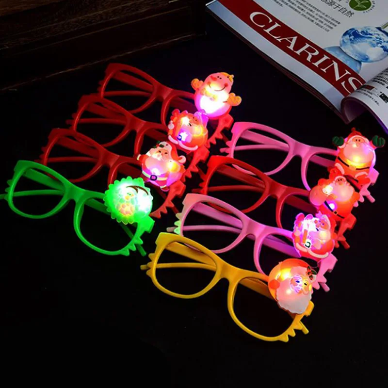 

Rave Flashing Eyeglass Party cartoon LED Light Glasses Halloween Luminous Glowing Glasses Christmas Party Decor