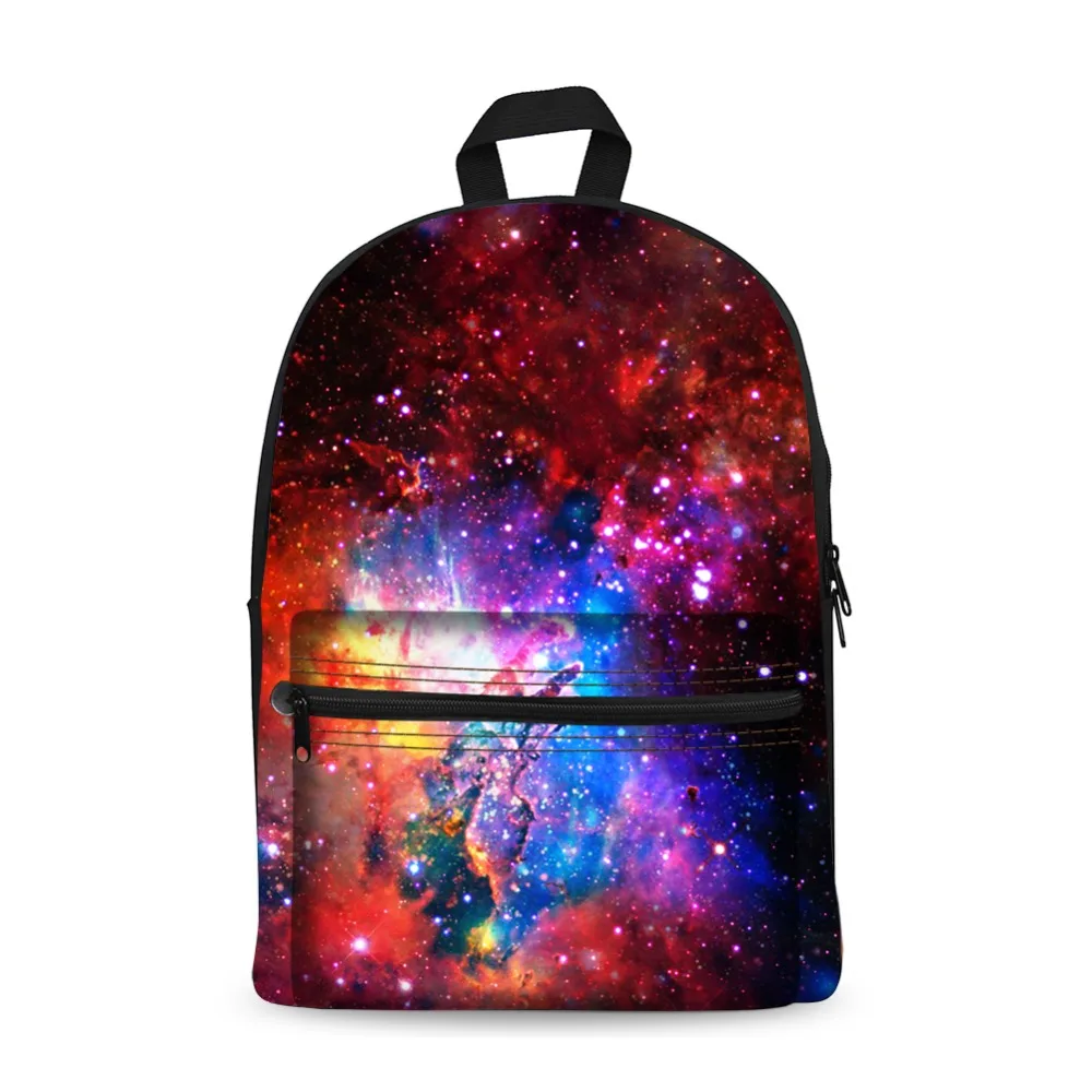 Fashion Multicolor Women Canvas Backpack Stylish Galaxy Star Universe Space Backpack Girls School Backbag Mochila Feminina