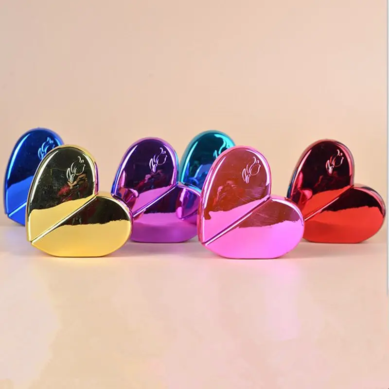 30PC 25ML Empty Cosmetic Container Glass Perfume Bottle Portable Heart Shape Atomizer Spray Bottle Aluminum Parfum Sample Bottle