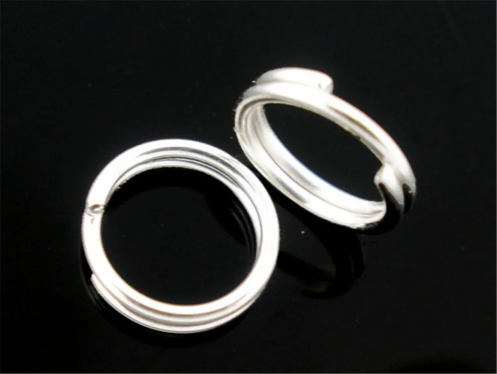 DoreenBeads 800 PCs Silver color Double Loops Open Jump Rings 6mm Dia. Findings (B04156), yiwu