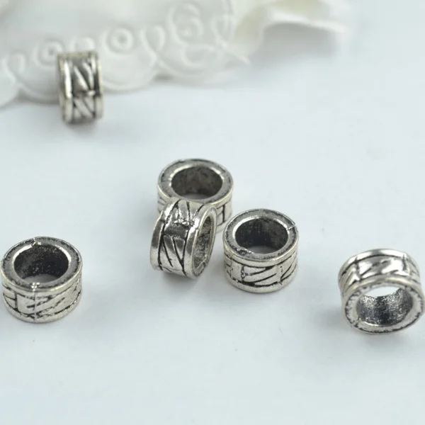 25 pcs alloy beads Round Shape charm tibetan silver diy beads for European bracelet jewelry making 1866