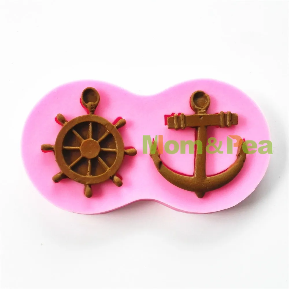 Mom&Pea 0720 Free Shipping Rudder & Anchor Shaped Silicone Mold Cake Decoration Fondant Cake 3D Mold Food Grade