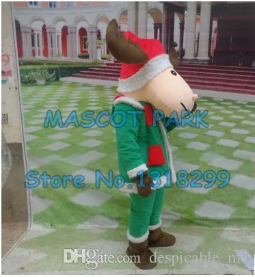 

mascot Christmas Reindeer Moose Mascot Costume Adult Size Cartoon Moose Anime Costumes Carnival Fancy Dress