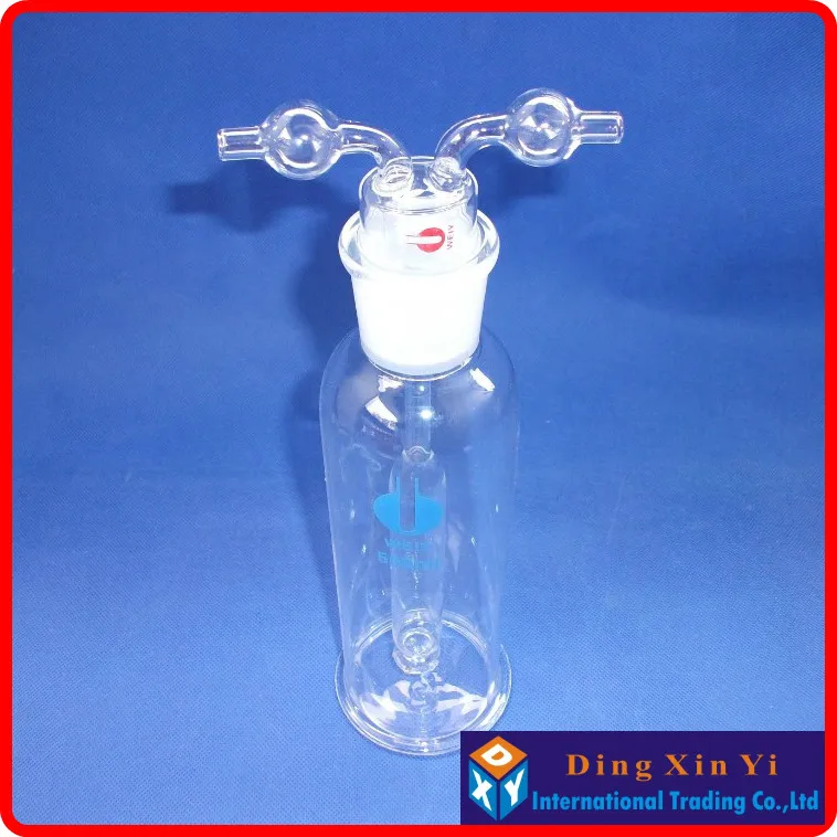 (2 pieces/lot) 500ml Monteggia gas washing bottle,Porous tube,Lab Glass Gas Washing Bottle muencks