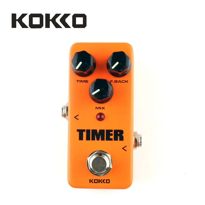 

KOKKO FDD2 Timer Orange Pure Analog Delay Guitar Effect Pedal Device With Gold Straight Pedal Connectors,MusicOne Guitar Parts