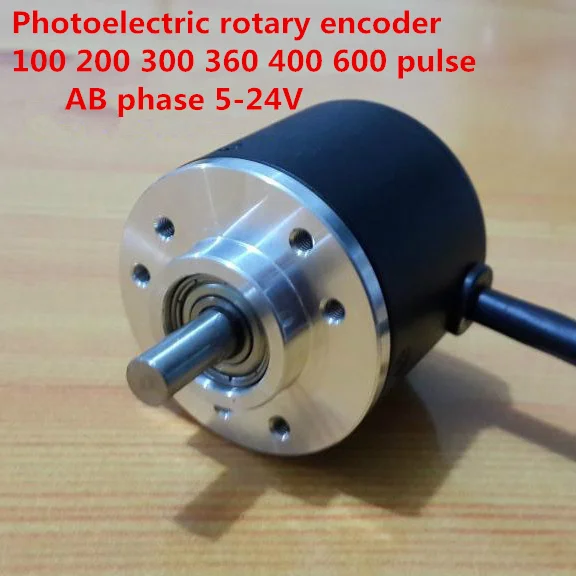 

2PCS Incremental Photoelectric Rotary Encoder 100 200 300 360 400 600 Pulse AB Phase 5-24V Coupling NPN/Voltage/Push-pull output