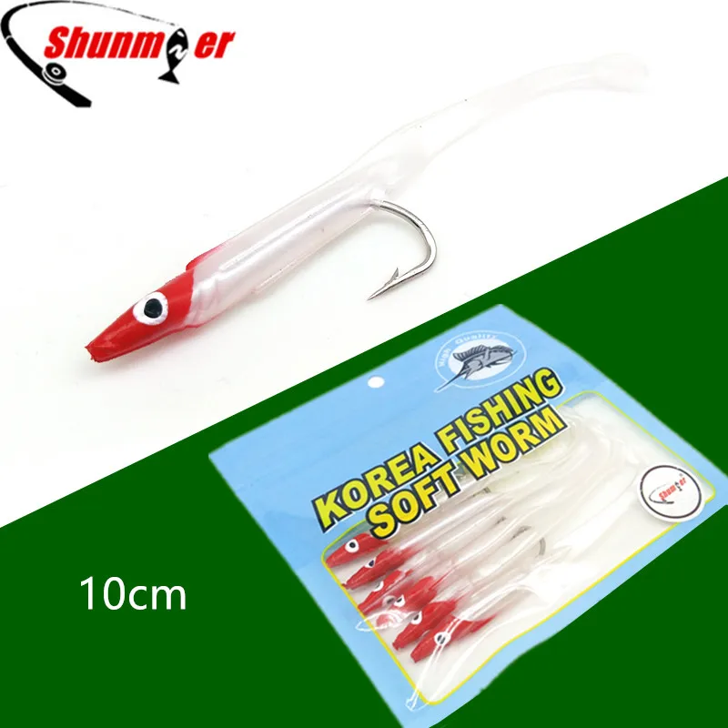 SUNMILE 6pcs 2.5g 10cm Eel Soft Lures baits Fishing Lure Pesca Peche Tackle Wobblers Fish Carp Leurre Souple Isca Artificial