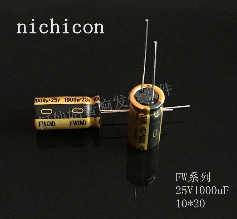 

10pcs/20pcs nichicon acoustic capacitance FW series 25v1000uf 10*20 audio super capacitor electrolytic capacitors free shipping