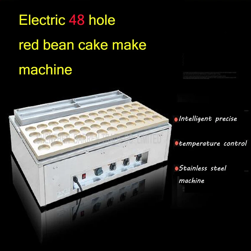 1PC FY-2248 Electric 48 Hole Red  Bean Machine,Bean Cake Maker,Bean Cake Oven| Beans Cooker, Care Grill Stainless Steel Material