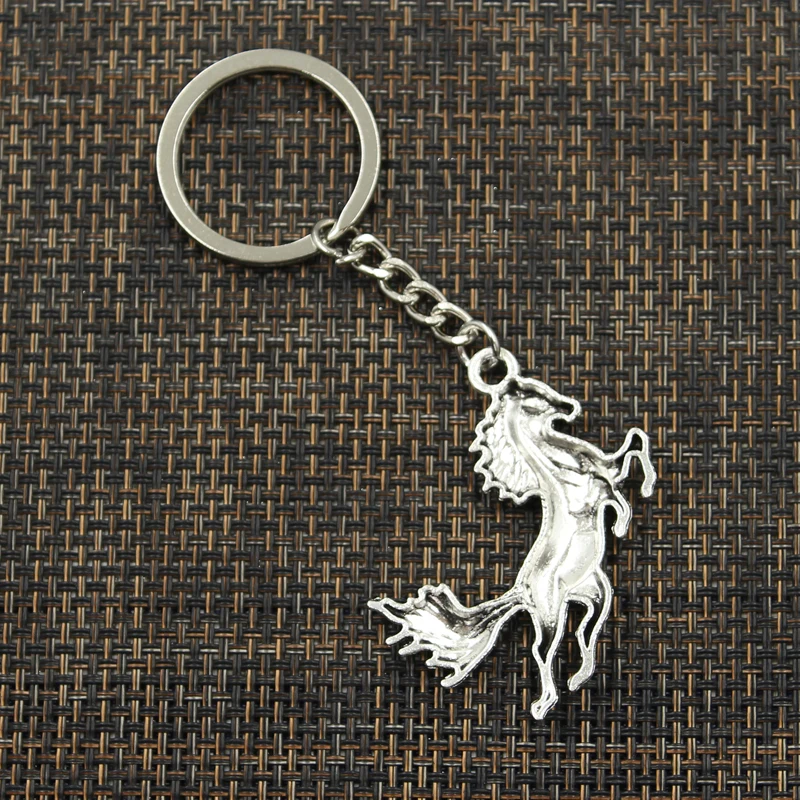 New Fashion Keychain 51x32mm Running Horse Pendants DIY Men Jewelry Car Key Chain Ring Holder Souvenir For Gift