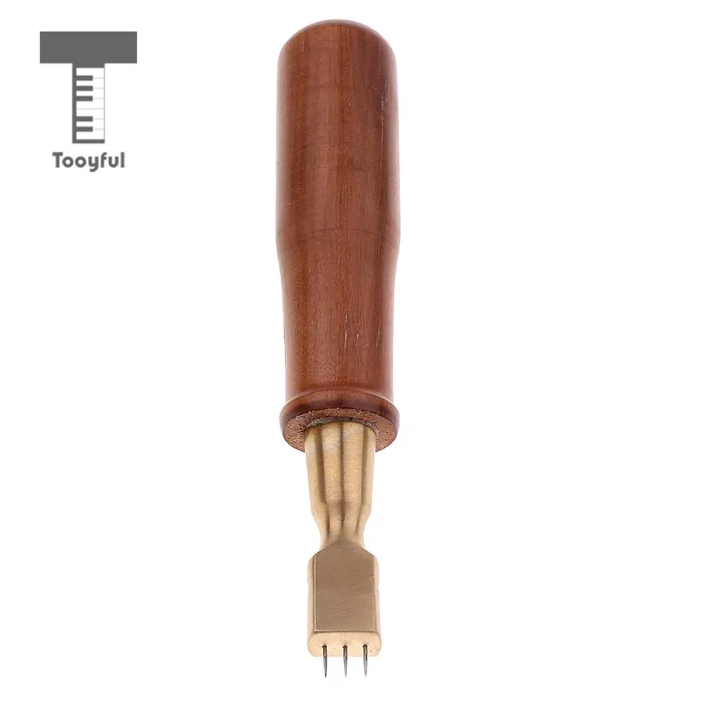 Tooyful Wooden Handle Piano Hammer with 3 Needles Voice Tuning Tool for Pianist Repair Maintenance Kit