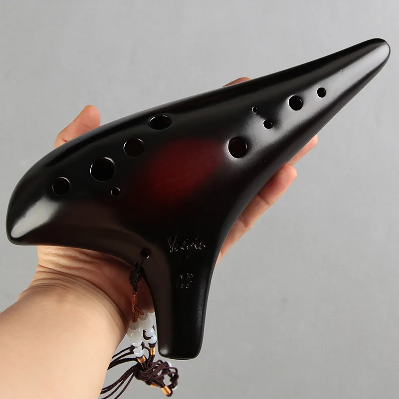 

SevenAngel High Quality Ocarina 12 Hole Alto F Key Okarina Performance Smoldering Ocarina Music Instruments