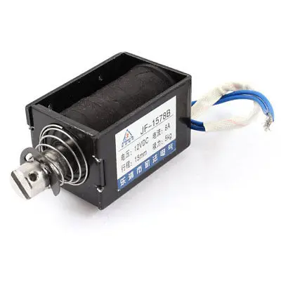 

15mm Stroke 50N 5Kg Force Push Pull Type Solenoid Electromagnet DC 12V/DC24V 8A JF-1578B