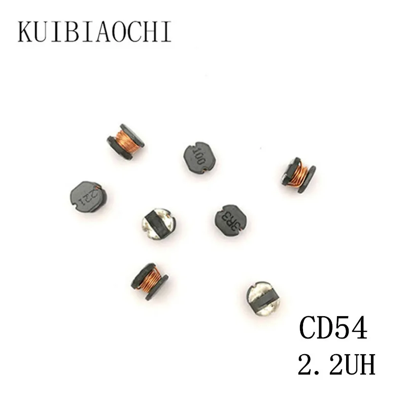 50pcs/LOT SMD Power Inductor CD54 2.2UH 2R2 5.8*5.2*4.5MM  Unshielded winding inductor