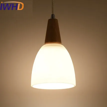 

IWHD Nordic Style LED Pendant Lights Modern Hanging Lamp Fashion Kitchen Suspension Luminaire Creative Wood Hanglamp Lampara