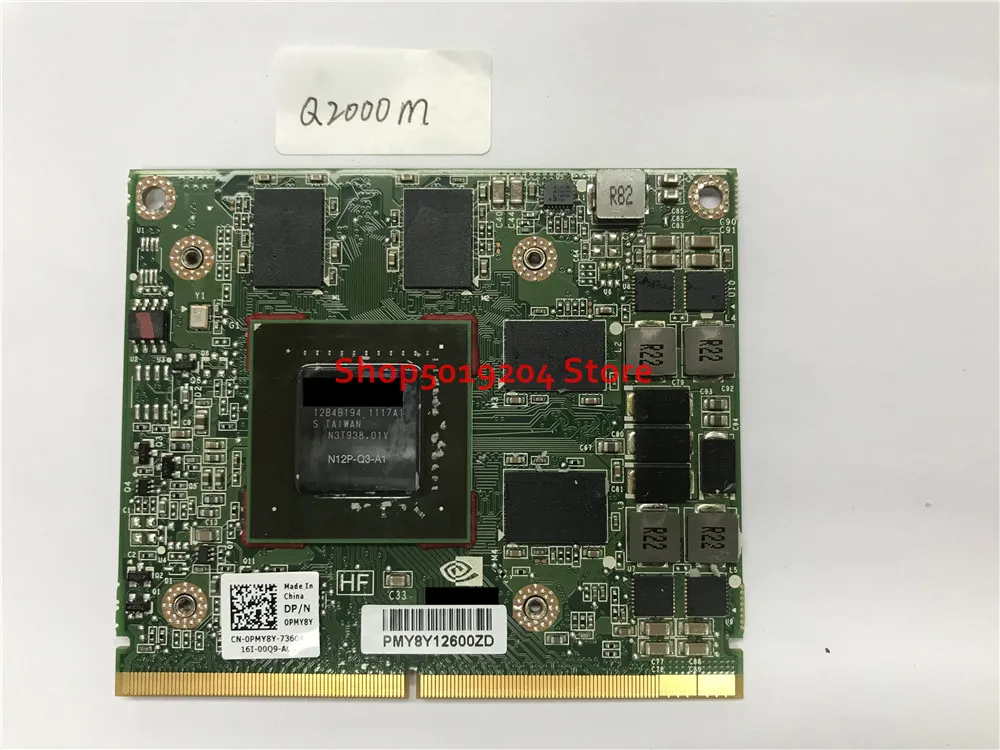 N12P-Q3-A1 Quadro 2000M Q2000M Q2000 Video Vga Graphic Card M5950 CARD For Laptop HP 8540W 8540P 8560W DELL M4600 M4700