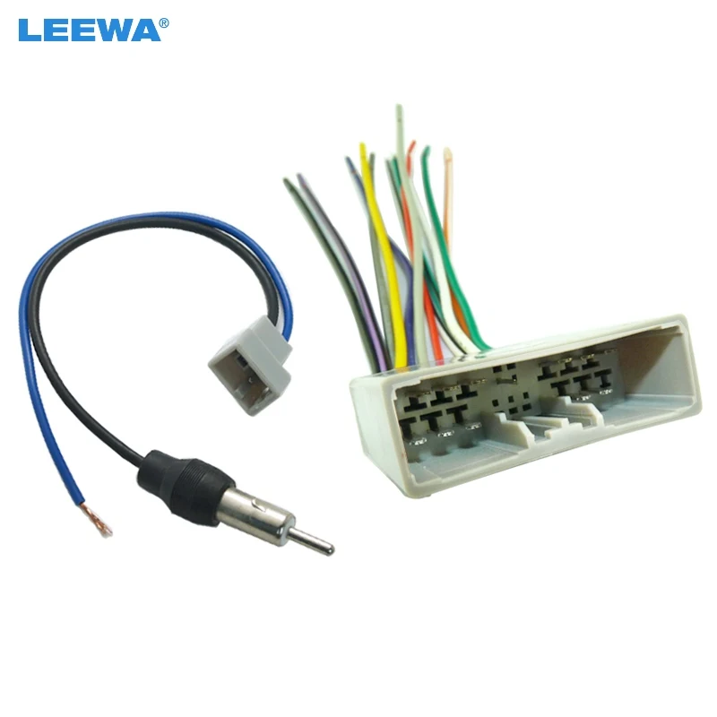 

LEEWA 5set Car CD Player Radio Audio Stereo Wiring Harness Adapter Plug for Honda 06-08/Civic/Fit/CRV/ACURA #CA1652