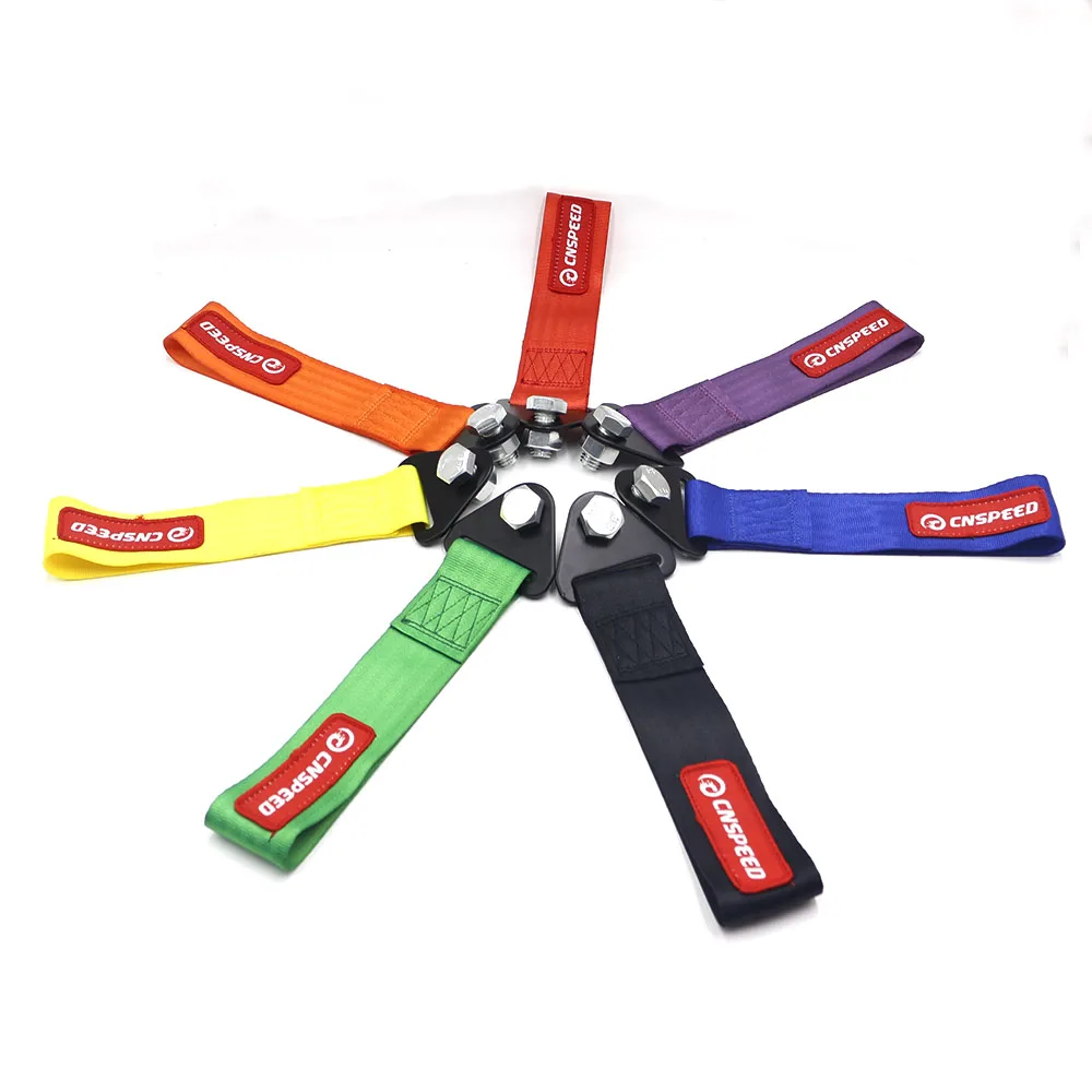 CNSPEED High-Strength Nylon  Tow Strap Racing Car High QualityTow Ropes Hook Towing Bars Red Blue Orange Black Yellow Green