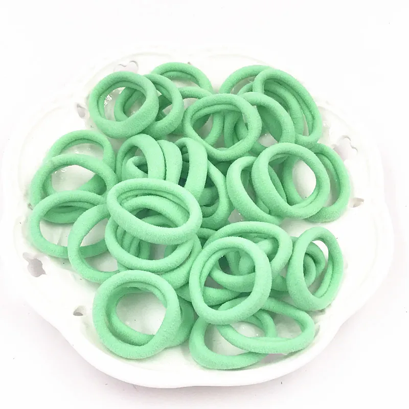 50Pcs/lot Girls And Kids Hair Accessories Rubber Bands Candy Color The Ponytail Holder Elastic Hairbands Hairline 3cm Headwear