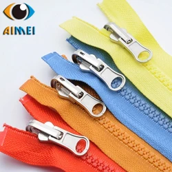 N0. 5 70Cm Open End Resin Zippers With Double-Sided Zipper Head For Clothing Luggage Zips Sewing Accessories Double-Side Slider