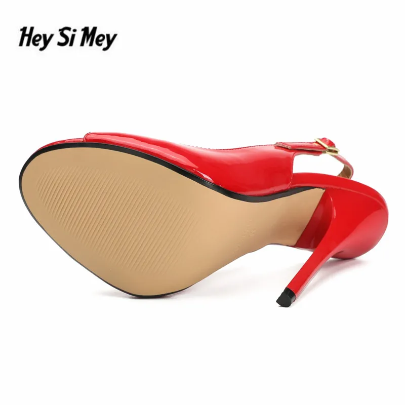 Summer Women Sandals CD Bow Peep Toe Patent Leather Sweet Buckle Pumps 13cm Thin High-Heeled Single Candy Color Wedding Shoes