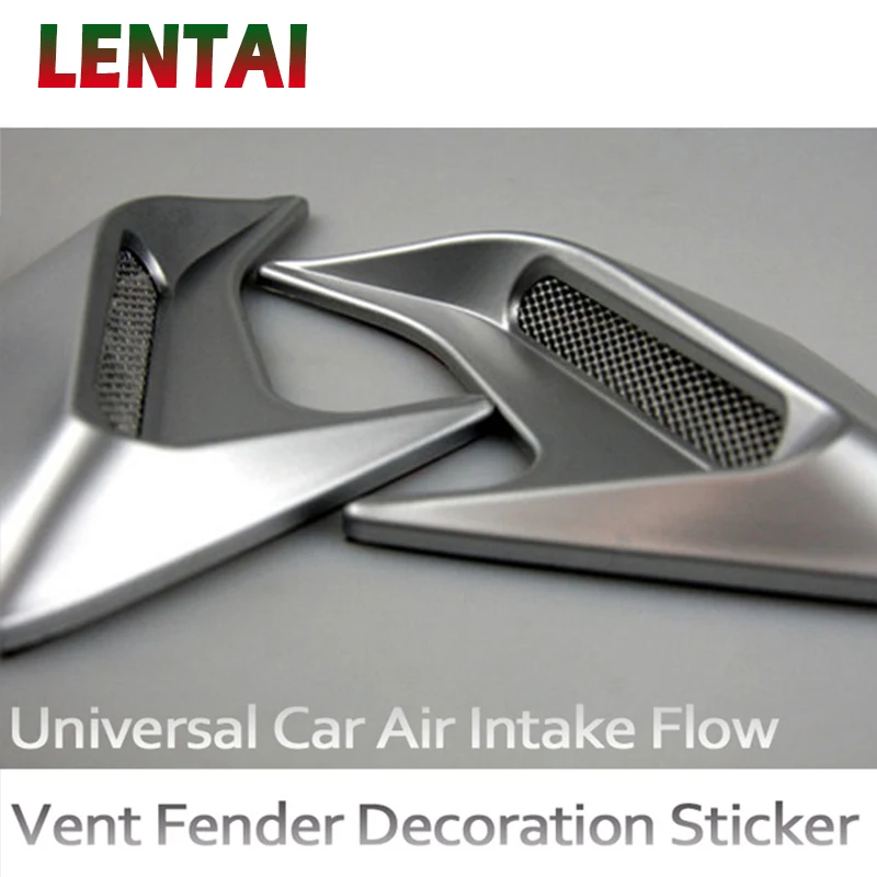 LENTAI For Opel astra h j g insignia vectra c corsa Suzuki swift grand Saab 1PC Car Hood Side Vents Stickers Shark Gills Styling