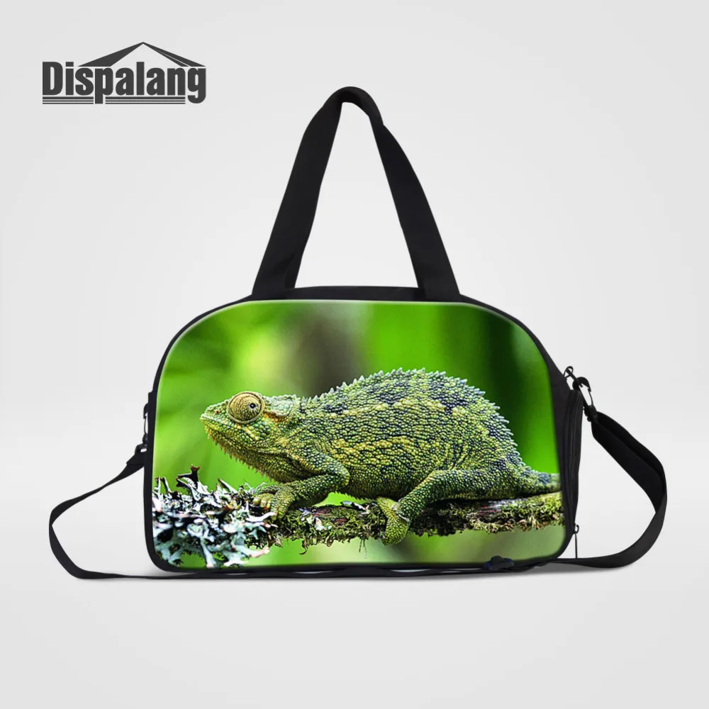 

Dispalang Lizard Print Travel Luggage Bag For Men Women Big Size Folding Carry-on Duffle Bag Foldable Travel Crossbody Bags