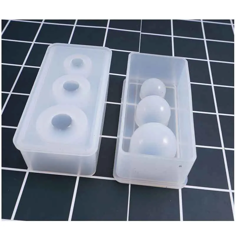 1Piece Transparent Silicone Mould Resin Decorative Craft DIY 3/6 different sizes universe ball epoxy resin molds for jewelry