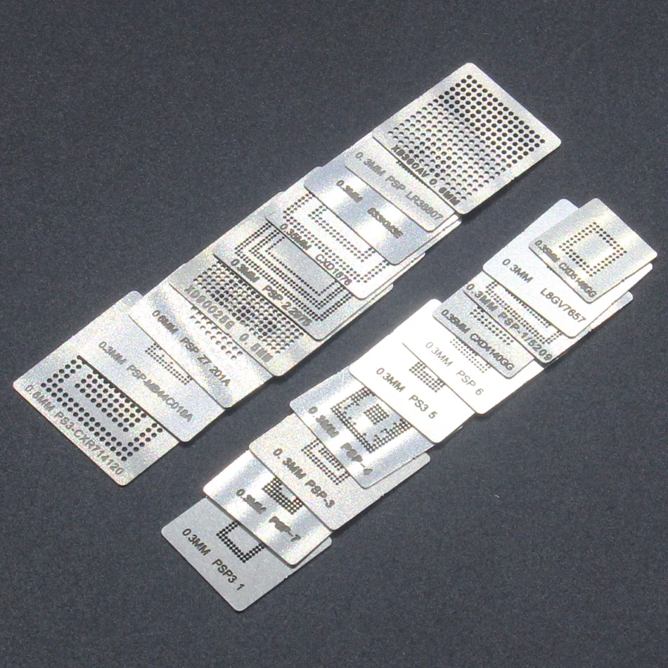 Calor Direto Reballing Universal Diretamente Stencils, Consola de Jogos, PS3, CPU, PS4, GPU, XBOX, CXD, WII, 47Pcs, Conjunto