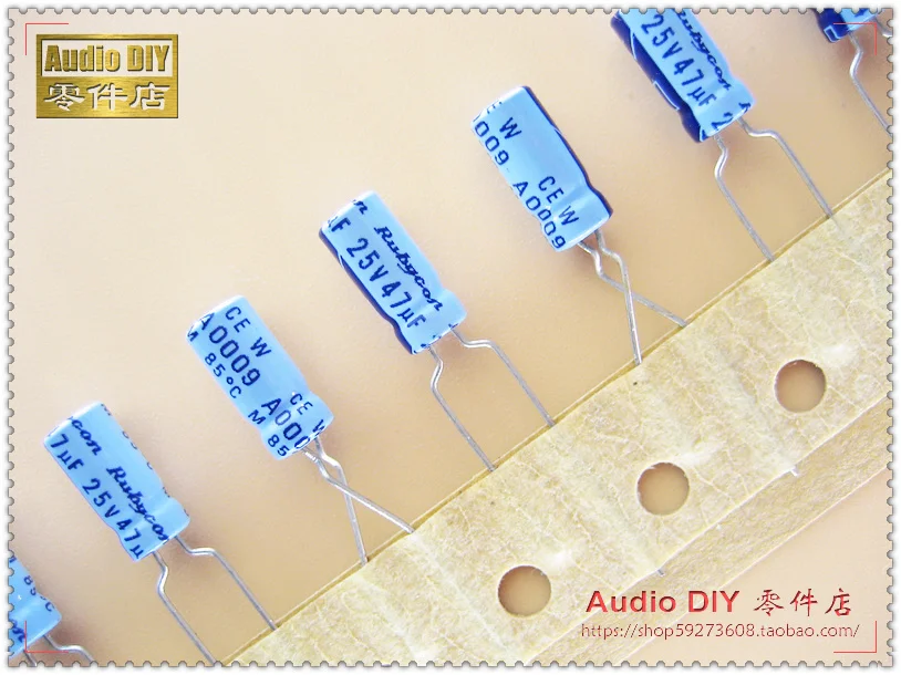 

2020 hot sale 30PCS/50pcs Rubycon old sky blue TWSS (CEW) series 47uF/25V electrolytic capacitors free shipping