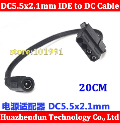 

10pcs High Quality New DC 5.5x2.1mm IDE to DC Power cable adapter with Net 20CM