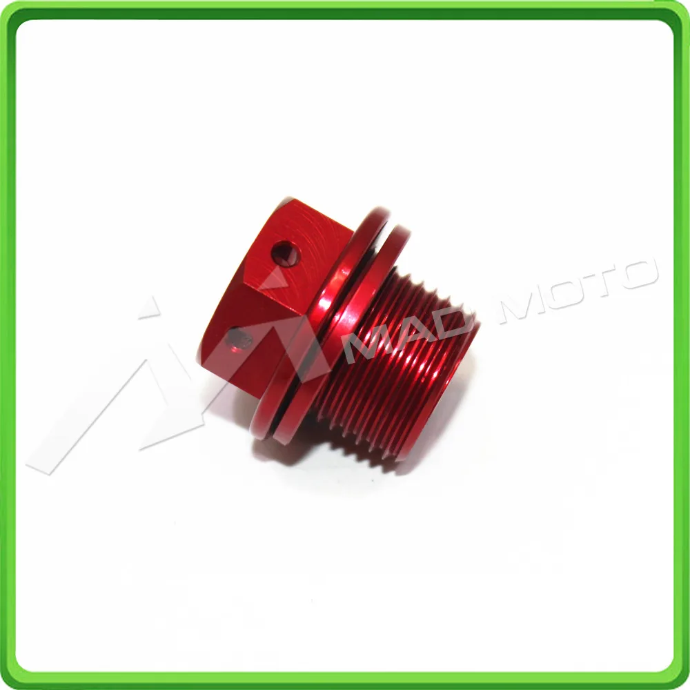 Magnetic Oil Drain Sump Plug M12 x 1.5mm M12*1.5mm For Aprilia RSV4/R/Factory/APRC 2009 - 2016 & Tuono V4/R/1100 All Year Red