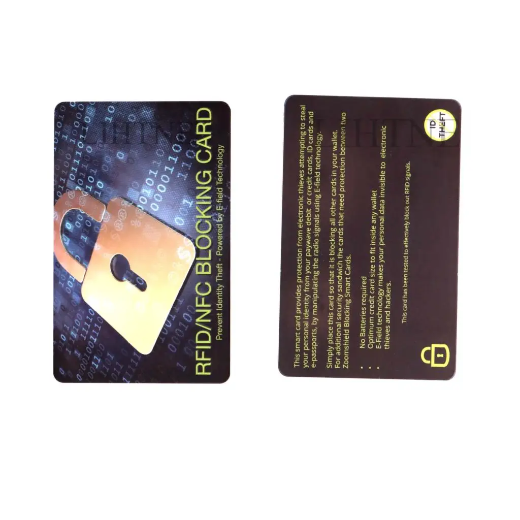 New style Anti Theft Credit Card Shield Rfid Protector Shield PVC Card Prevent Unauthorized Scanning Not Card Sleeve