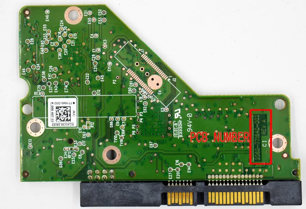 Imagem -03 - Rev p2 2060-771640-002 Rev P1hdd Pcb J771640202 2061-771640-m02wd10eals Wd1001fals 2060771640002