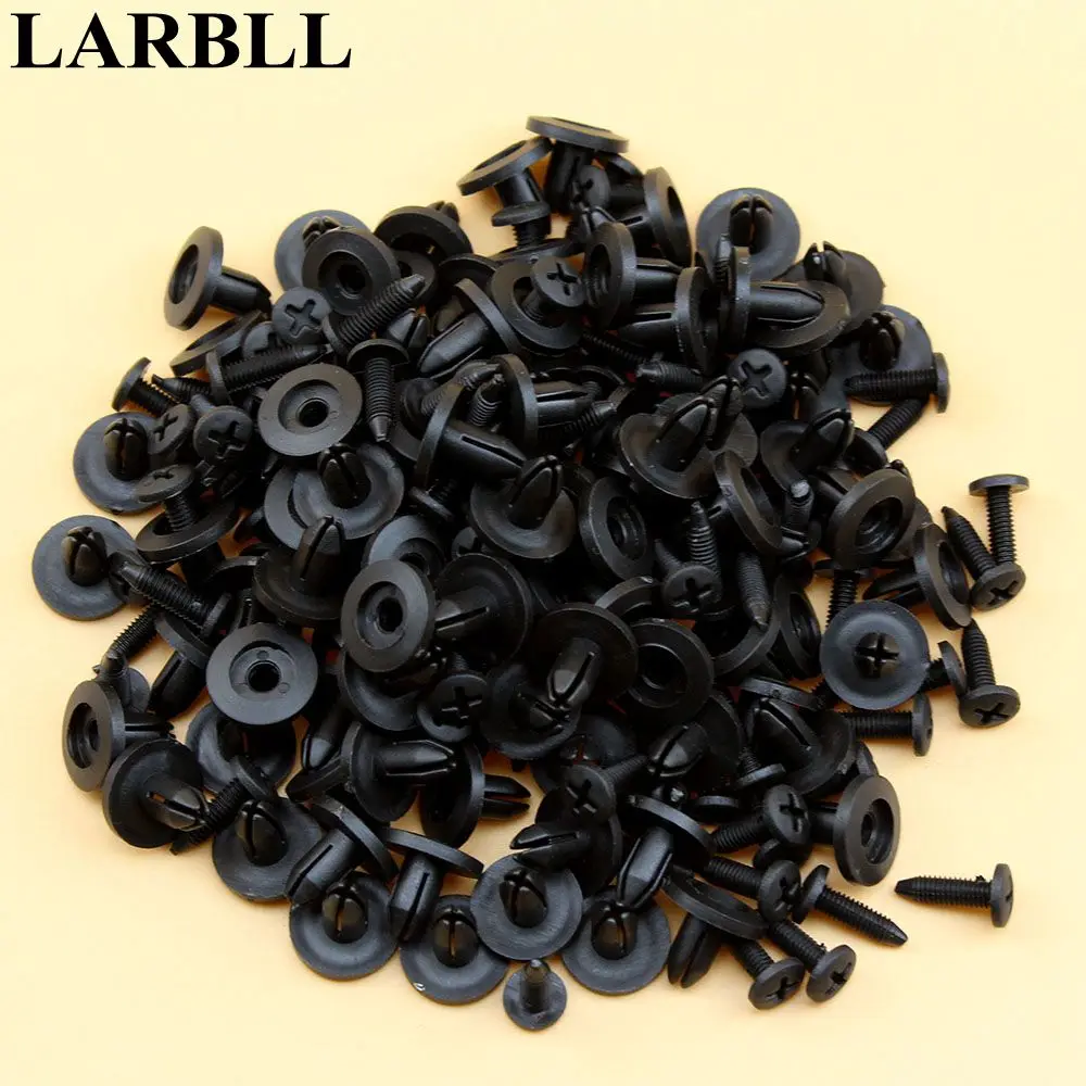 LARBLL 6mm Car Auto Bumper Cover Diversion Plate Fenders Swell Plastic Screw Rivet Fastener Clips for Honda Civic Accord Jazz