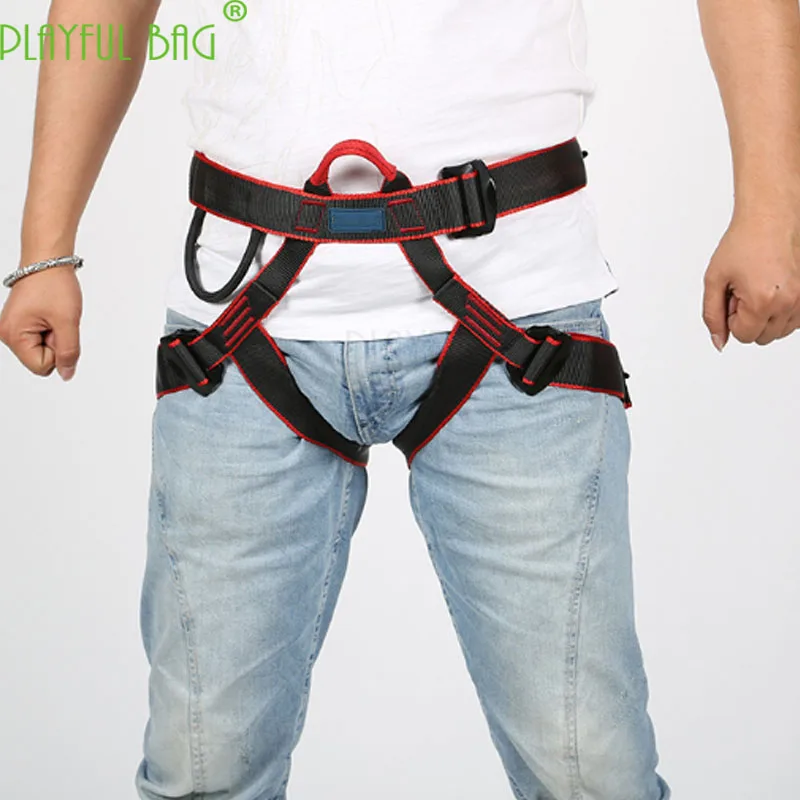 Outdoor rock climbing mountain climbing half-body high altitude operation safety belt caving speed drop rope safety belt ZL41