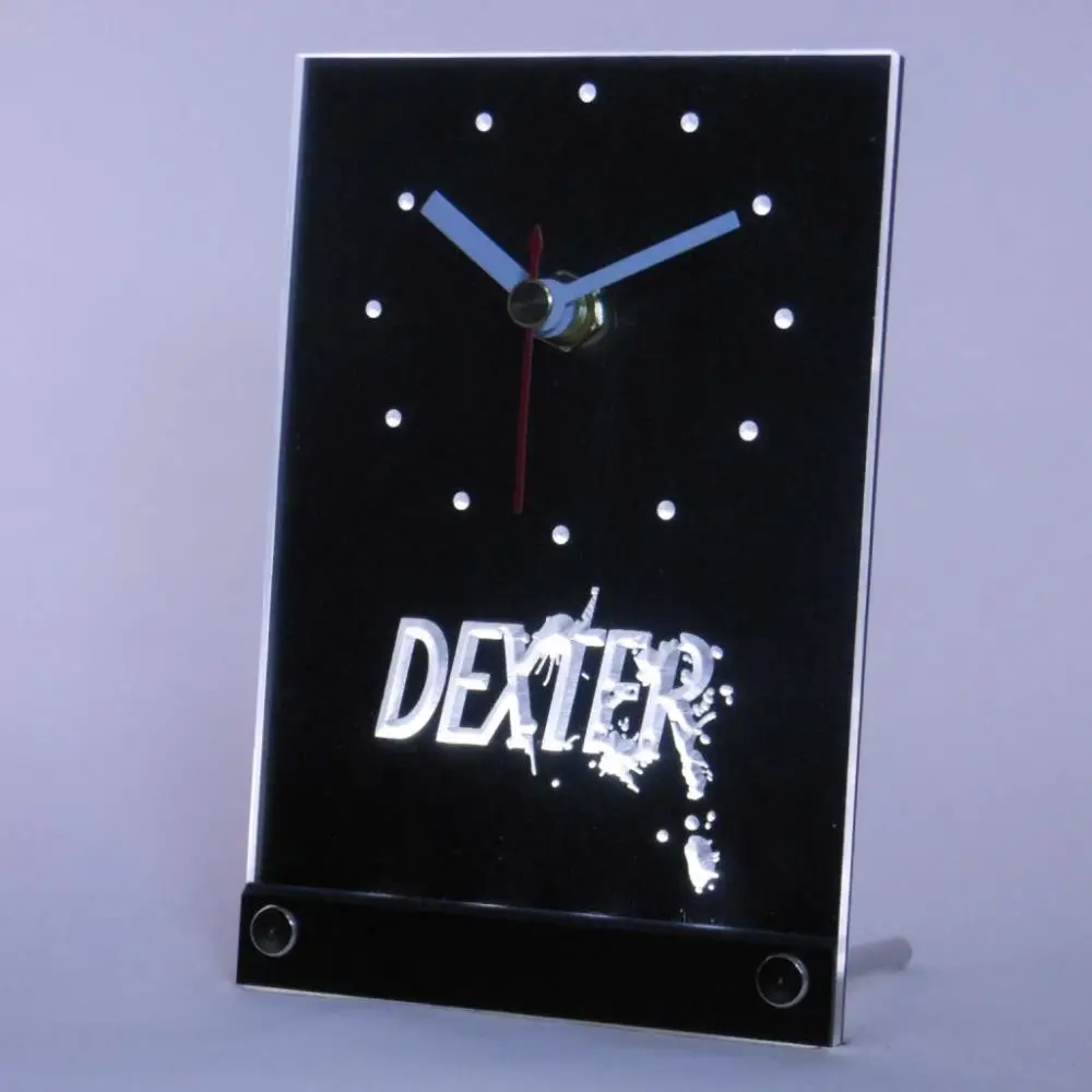 tnc0228 Dexter Morgan Table Desk 3D LED Clock