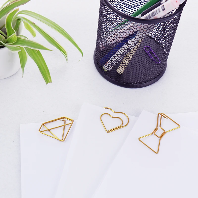 TUTU 30PCS/LOT high quality Paperclip Book Mark Bow Clip Accessories Bookmark Bookend Clip Metal Paper Clip Gold Paperclip H0030