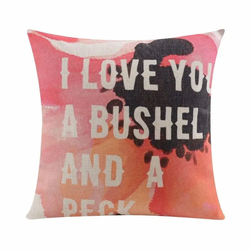 New I Love You a Bushel and a Peck Quote Cushion Cover Wifi Throw Pillow Case Pillow Covers Sham Valentine Gift Home Decor 18