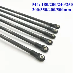 180mm-500mm Carbon tube Diagonal Push Rod Arm + 5347 M4 Rod End Bearing kit for Rostock Delta Kossel/TEVO 3D printer