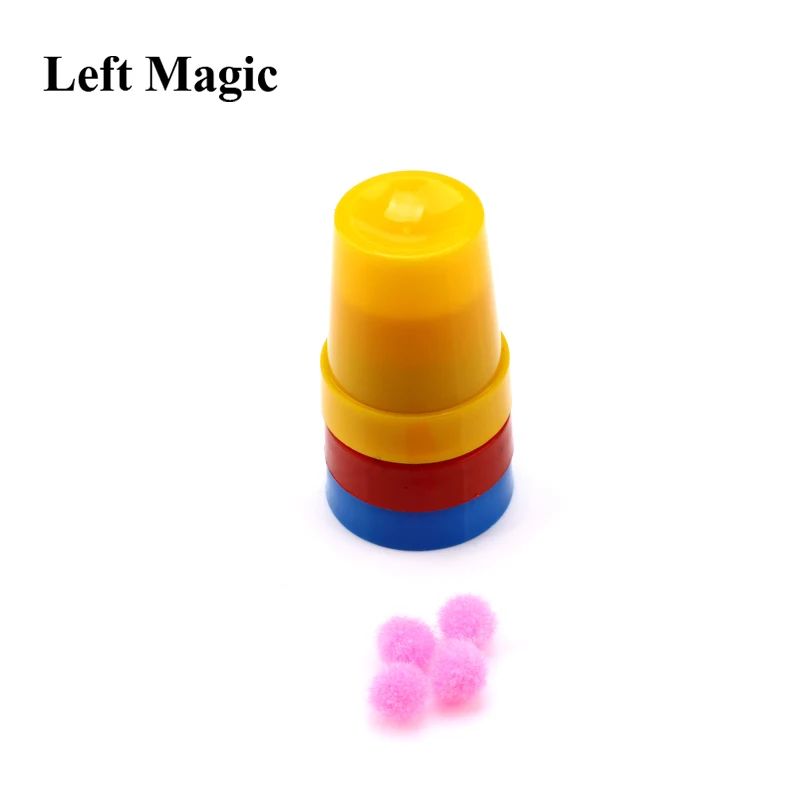 Small mini three Cups & Balls 3.4*3.0cm close up Magic Tricks illusion mentalism truco magia children kids toy