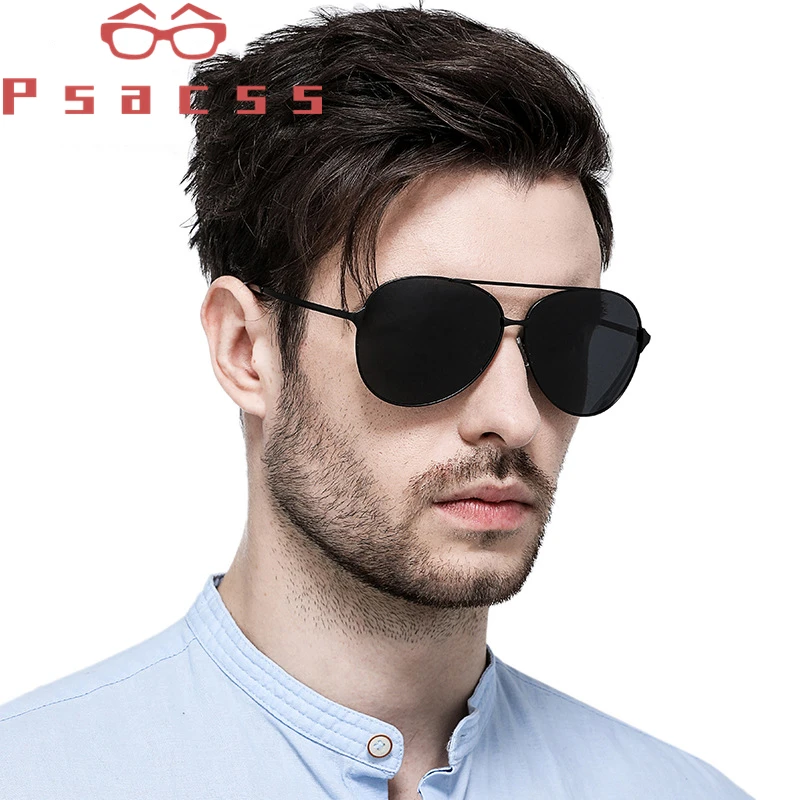 

Psacss 2019 Classic Polarized Pilot Sunglasses Men Fashion Brand Designer Mirrored Sun Glasses For Driving Fishing Goggle UV400