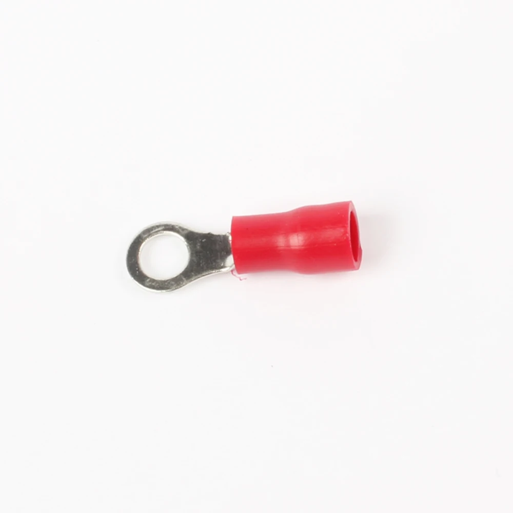 100PCS RV1.25-4 Red Ring Insulated Wire Connector Electrical Crimp Terminal RV1.25-4 Cable Wire Connector