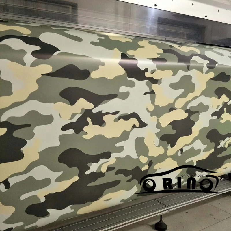 

ORINO Camouflage Vinyl Wrap Black Army Green Car Wrap Film Motorcycle Vehicle Car Sticker Decal Wrapping AIR BUBBLE FREE