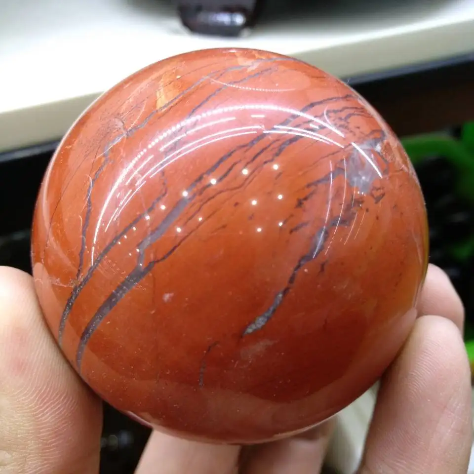 65mm SPHERE BALL RED JASPER NATURAL STONE CRYSTAL QUARTZ