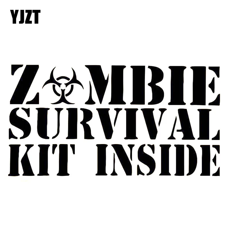 YJZT 12,2 см x 6,2 см Виниловая наклейка с изображением зомби для выживания забавные Ходячие мертвецы наклейка для автомобиля
